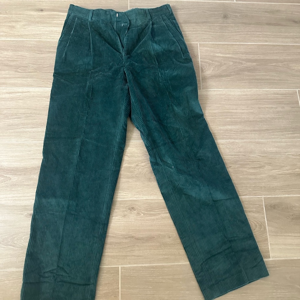 Lands end green slacks 31x32